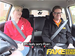 fake Driving school Back seat snatch blasting
